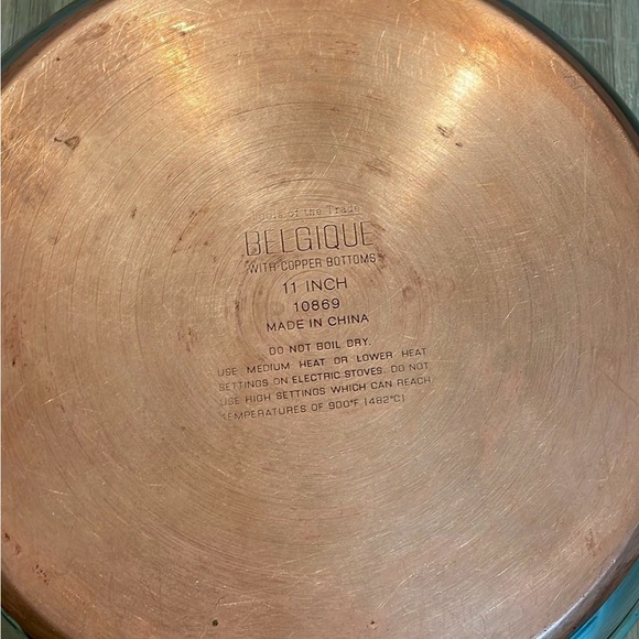 Belgique copper bottom 11 inch frying pan - Picture 5 of 7